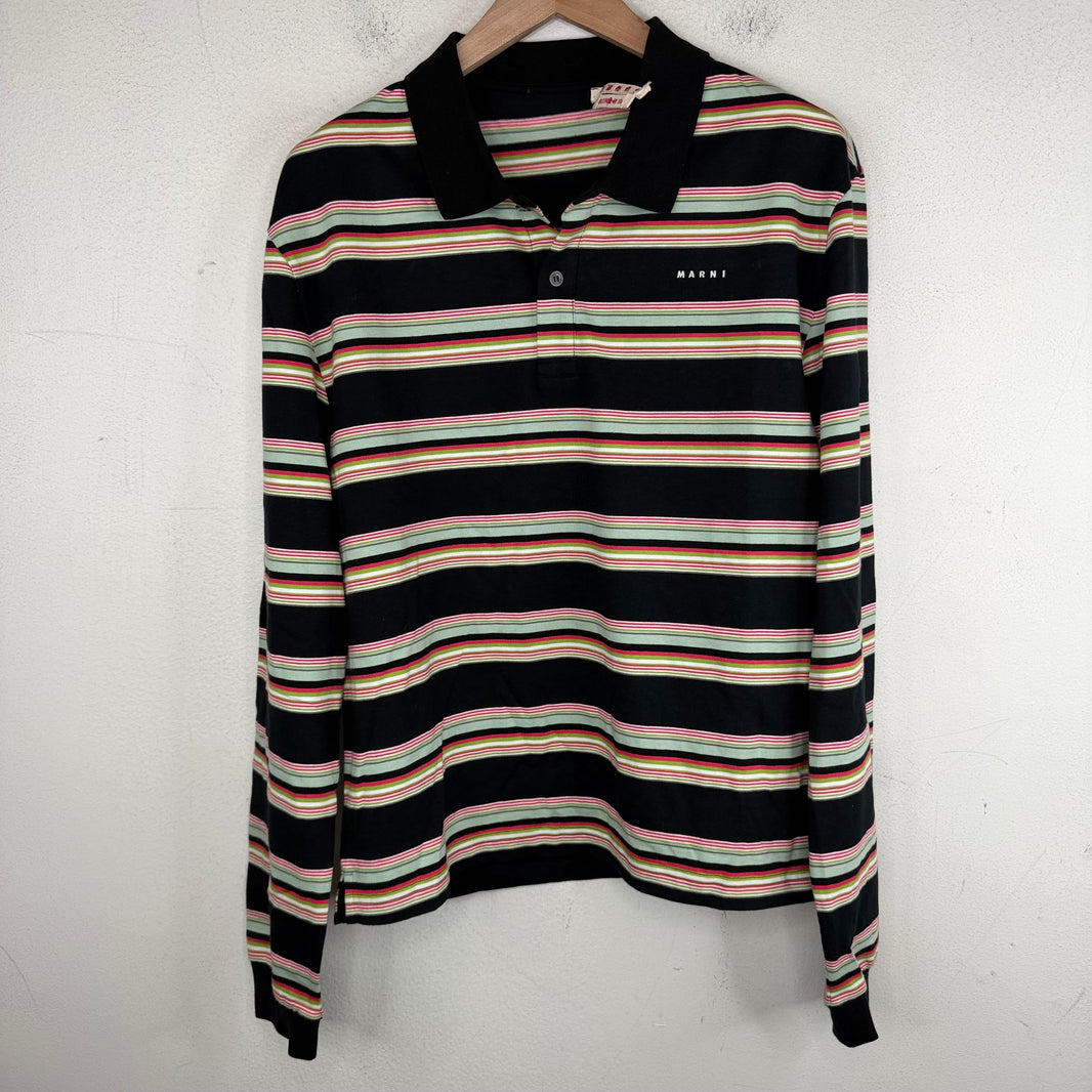 Marni Striped L/S Polo Shirt