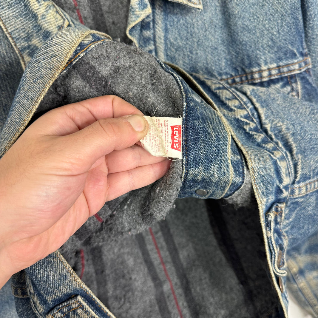 Vintage Levi's Wool Lined Distressed Denim Jacket