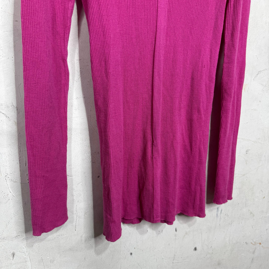 Rick Owens Pink Ribbed Turtleneck
