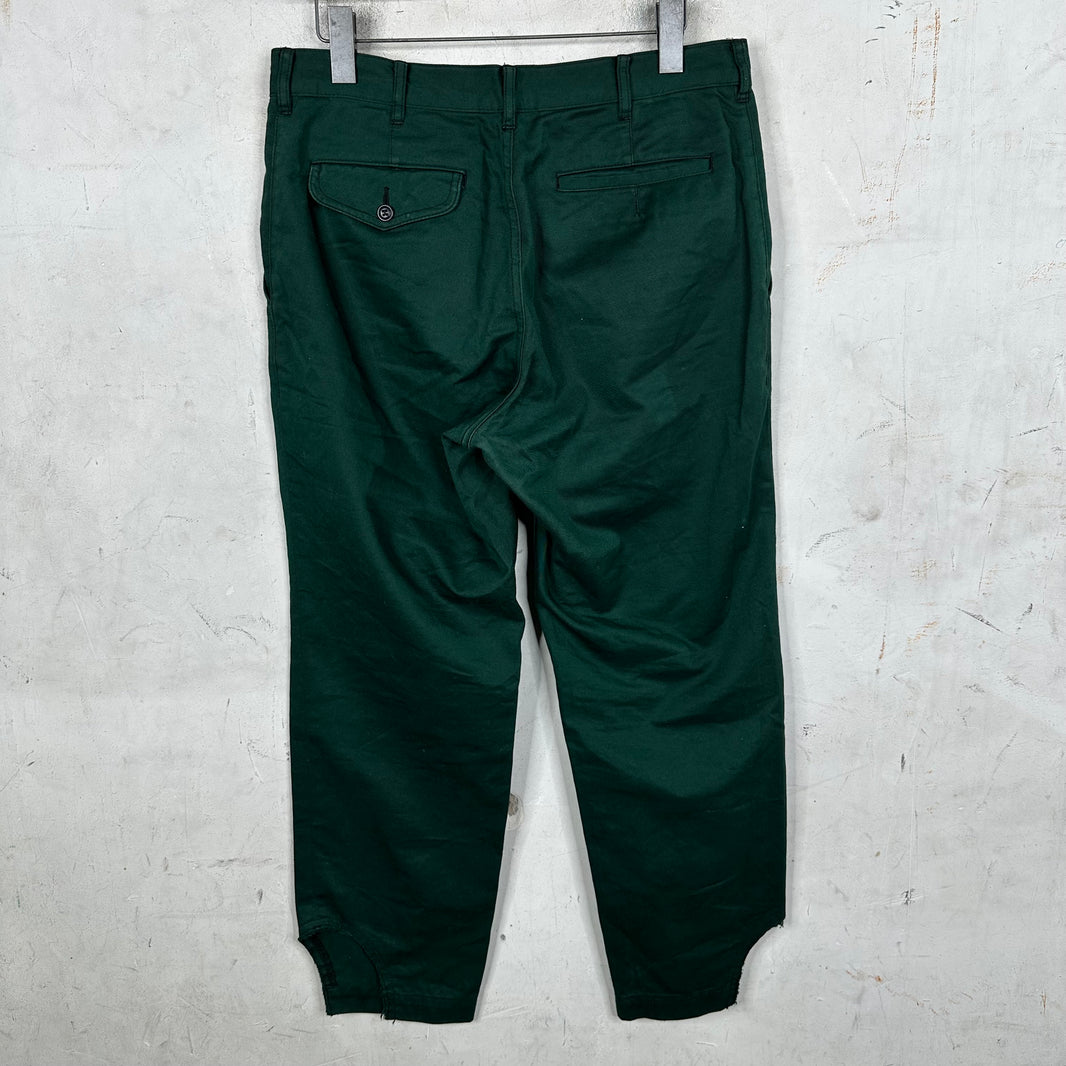CDG Homme Washed Green Trousers