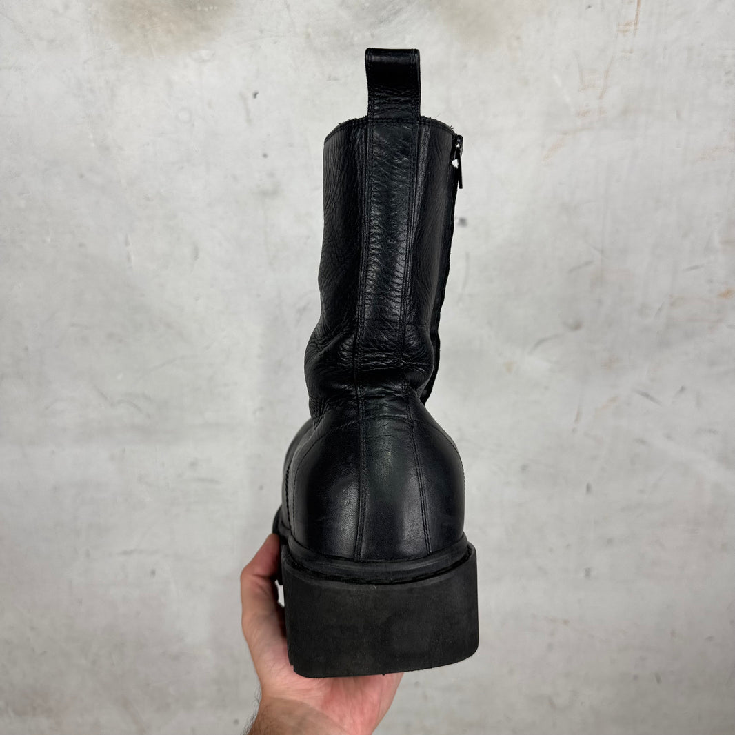 Balenciaga Smoked Leather Stomper Boots