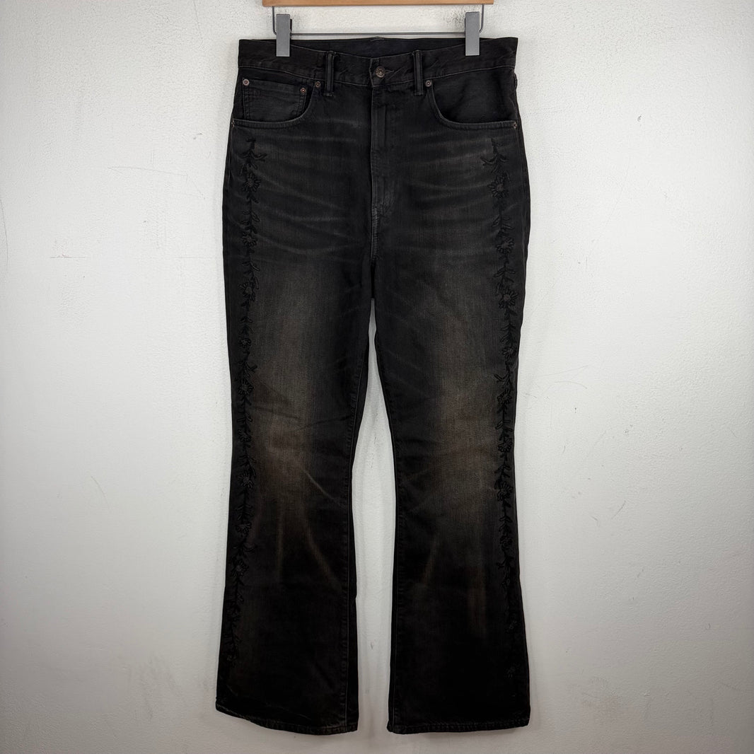 RRL Floral Bootcut Jeans