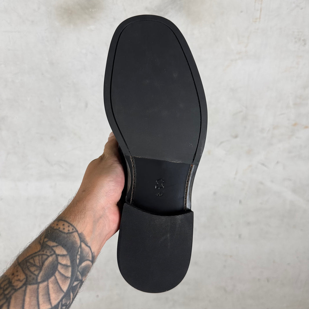 Our Legacy Black Leather Light Loafers