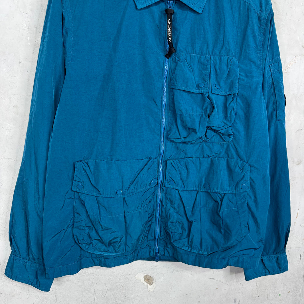 CPCompany x Throwing Fits Teal Metallic Cargo Jacket