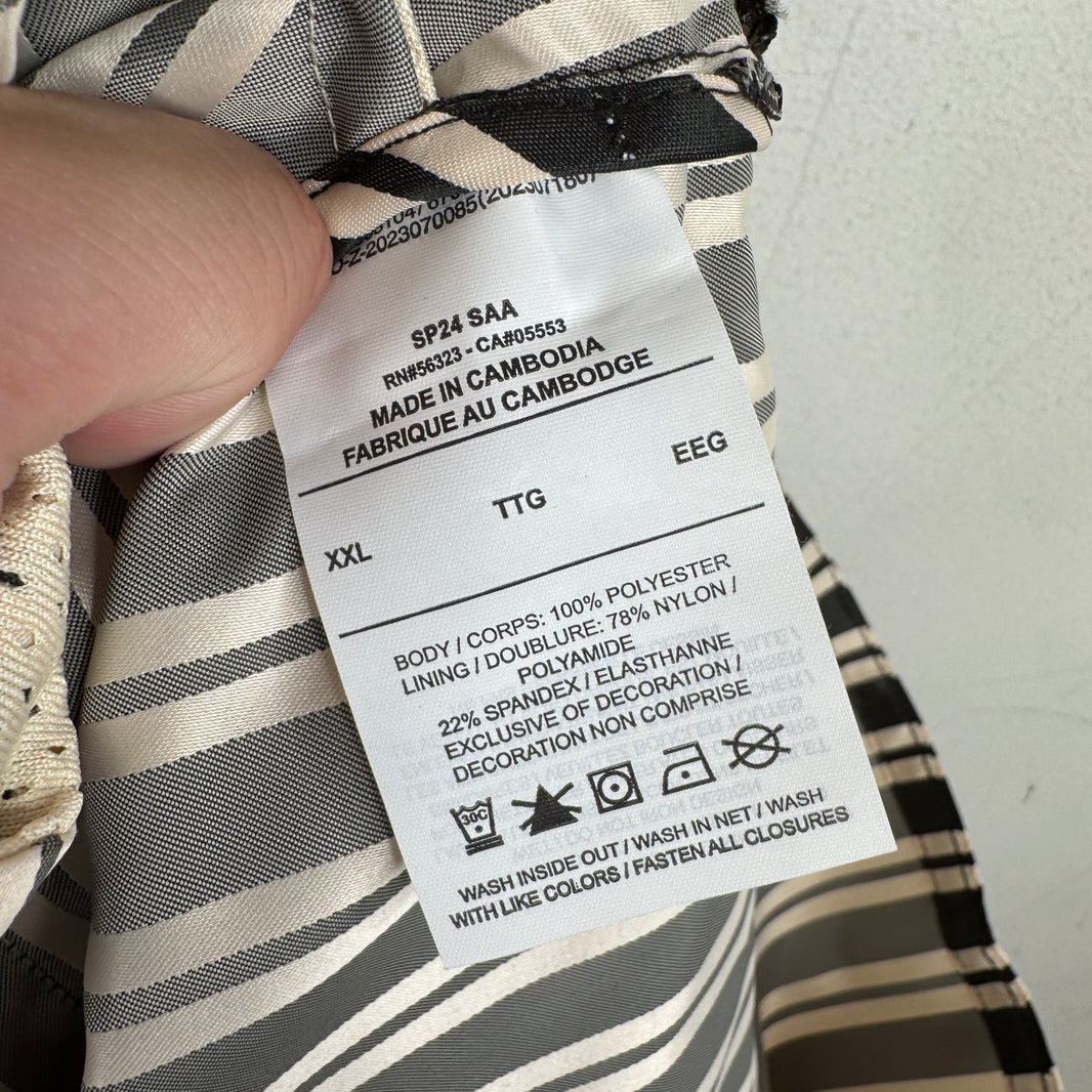 Bode Nike Black Stripped Swim Trunks