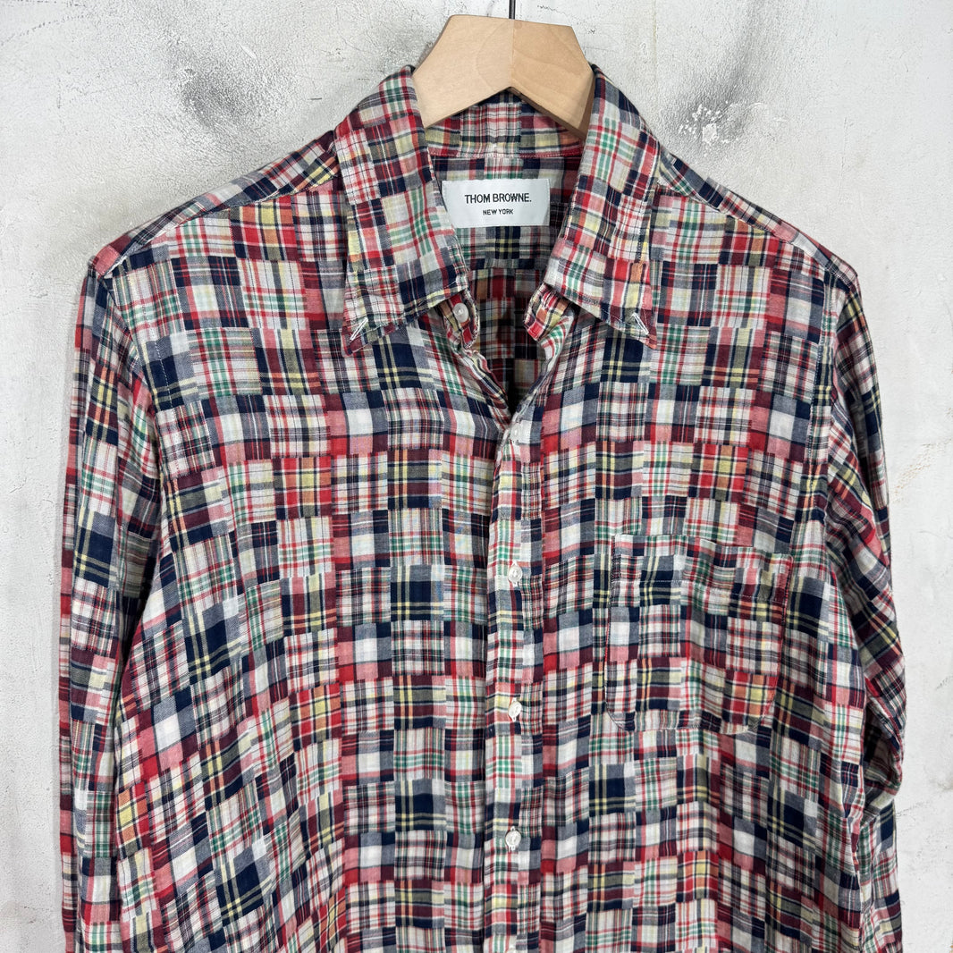 Thom Browne Madras LS Button Up Shirt