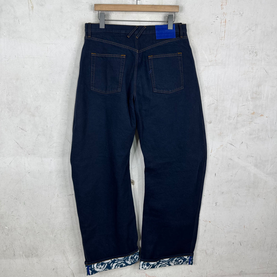 Burberry Dark Wash Knee Twist Jeans