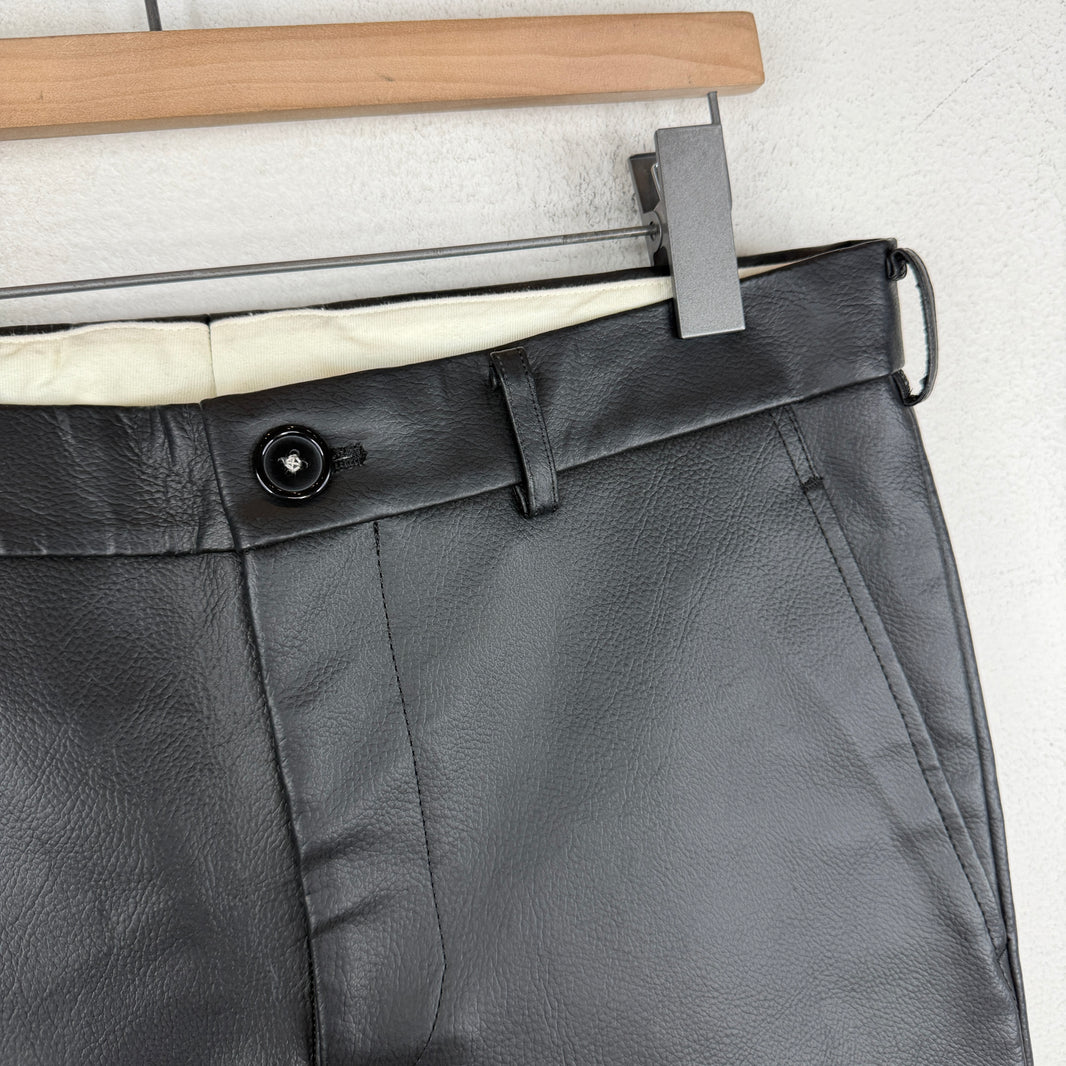 CDG Faux Leather Zip Pants