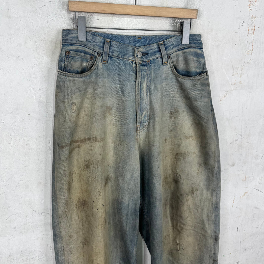 Acne Studios Penicillin Distressed Baggy Jeans
