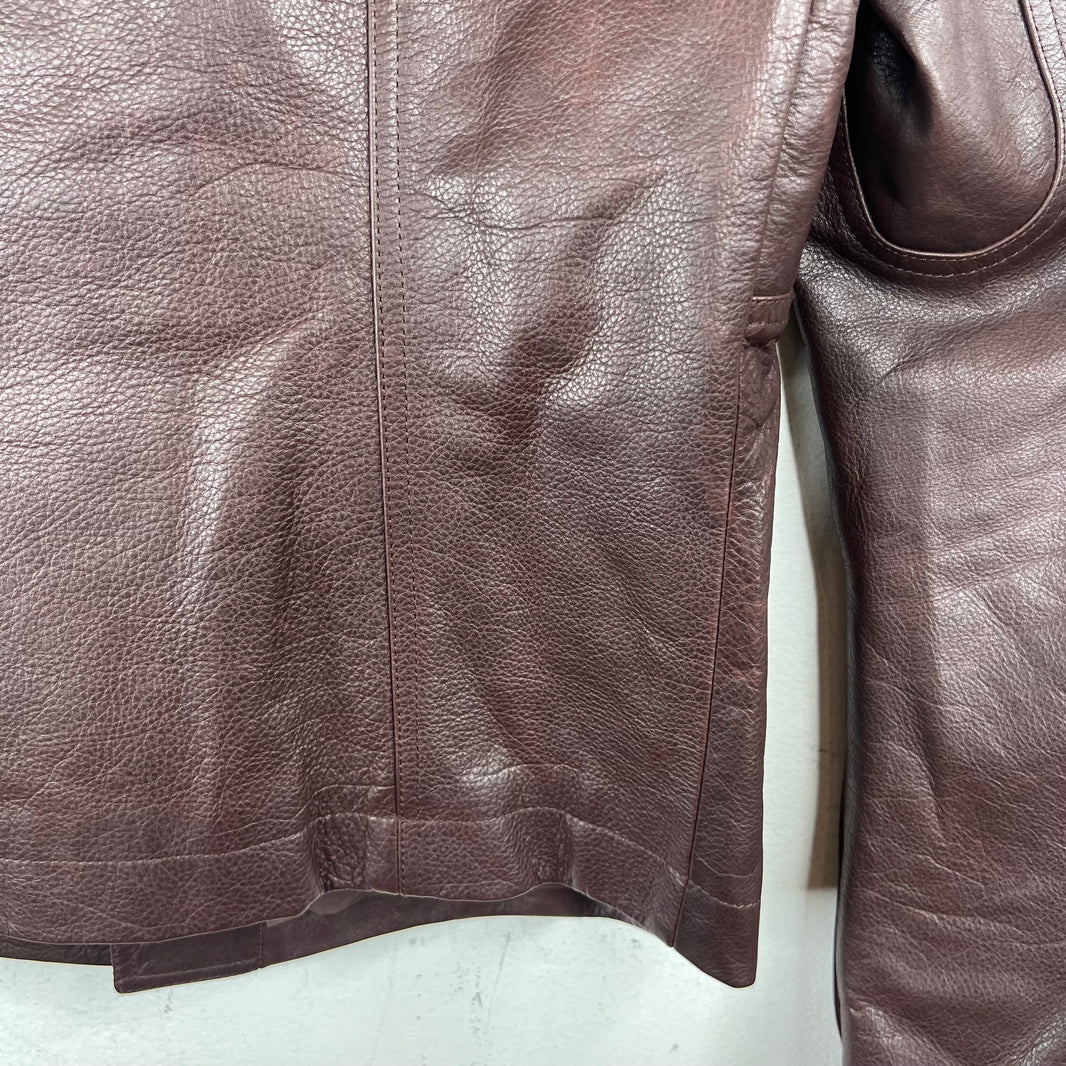 Rick Owens Raisin Leather Molino Jacket