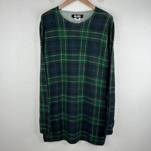 CDG BLACK Plaid Check Wool Sweater