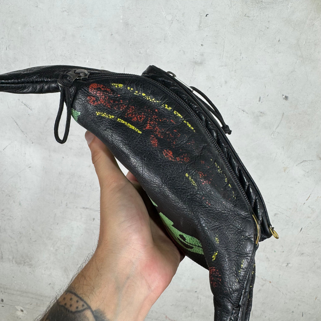 Balenciaga Smoked Leather Grafitti Waist Bag