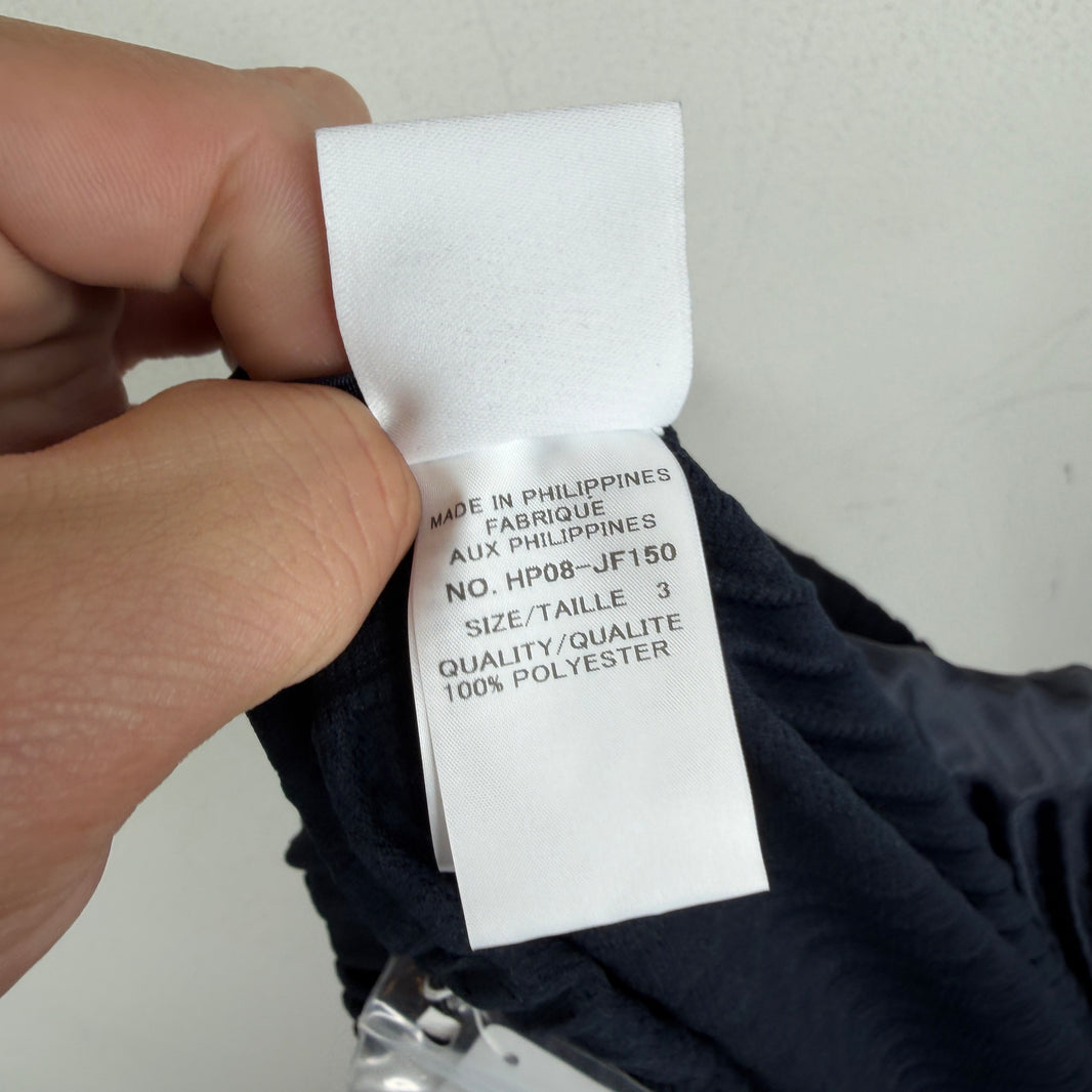 Issey Miyake Navy Pleated Trousers