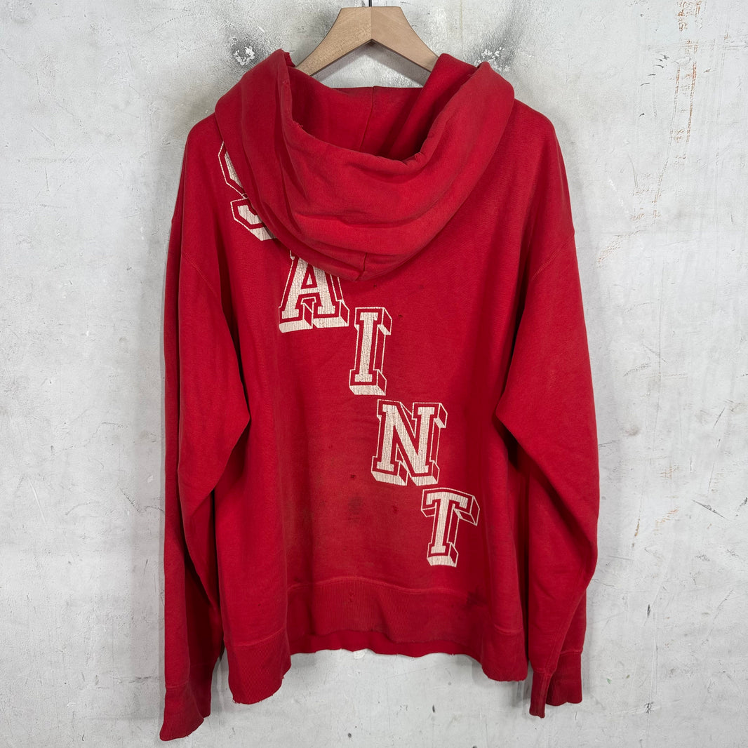 Saint Michael Angel Distressed Hoodie
