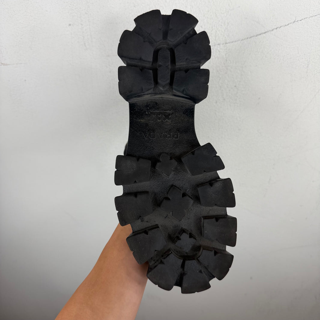 Prada Monolith Cargo Combat Boots
