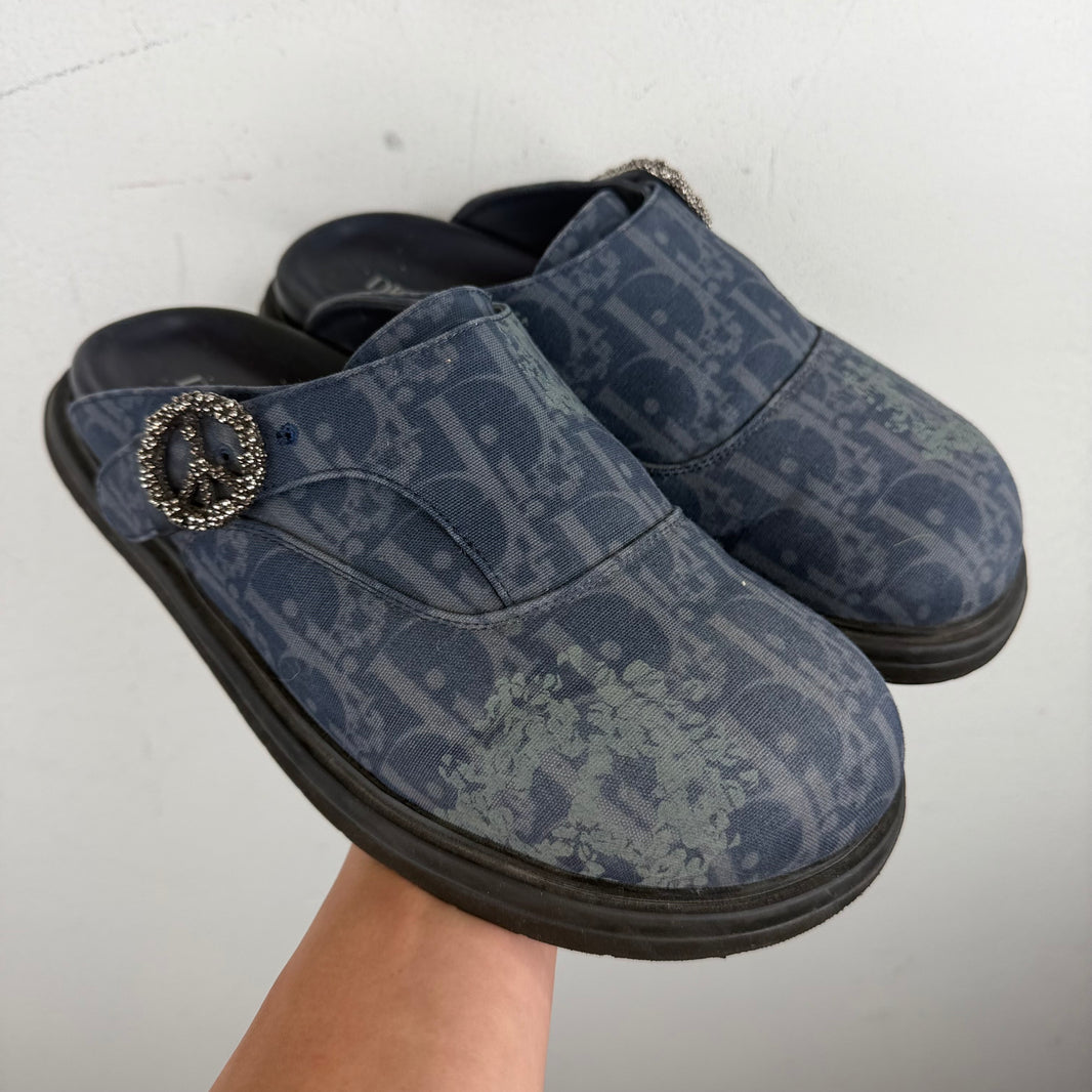 Dior Denim Tears Oblique Mules