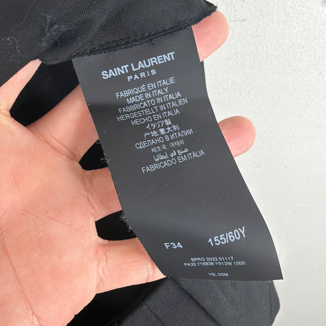 Saint Laurent Black Side Stripe Trousers