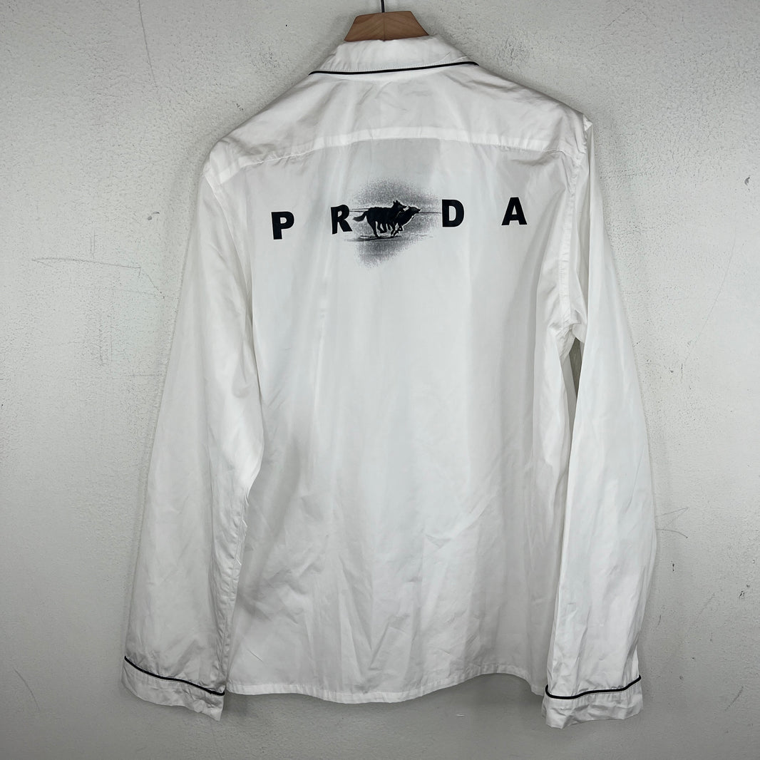 Prada White Invite Pajama Set