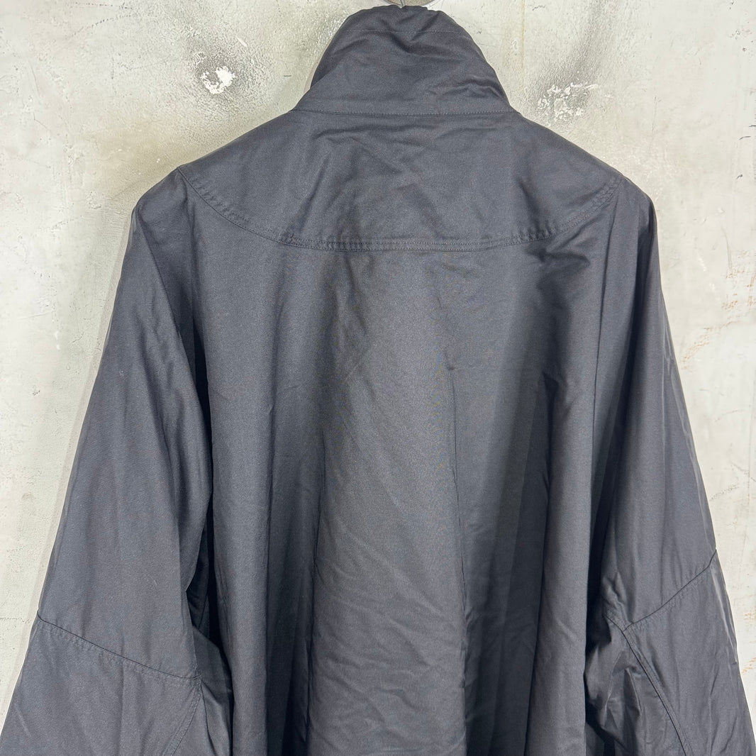 The Row Black Oversized Nylon Track Jacket