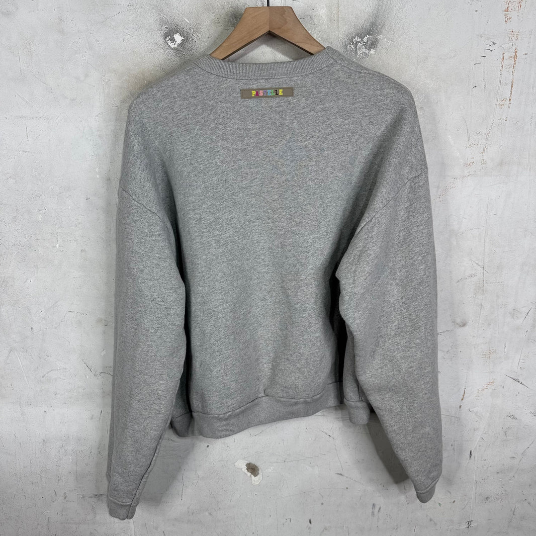 Pastelle Cropped Basketball Crewneck