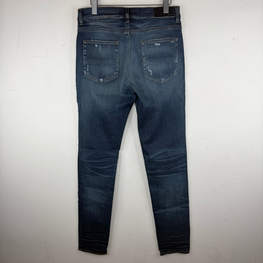 Amiri Dark Wash Blue Skinny Jeans