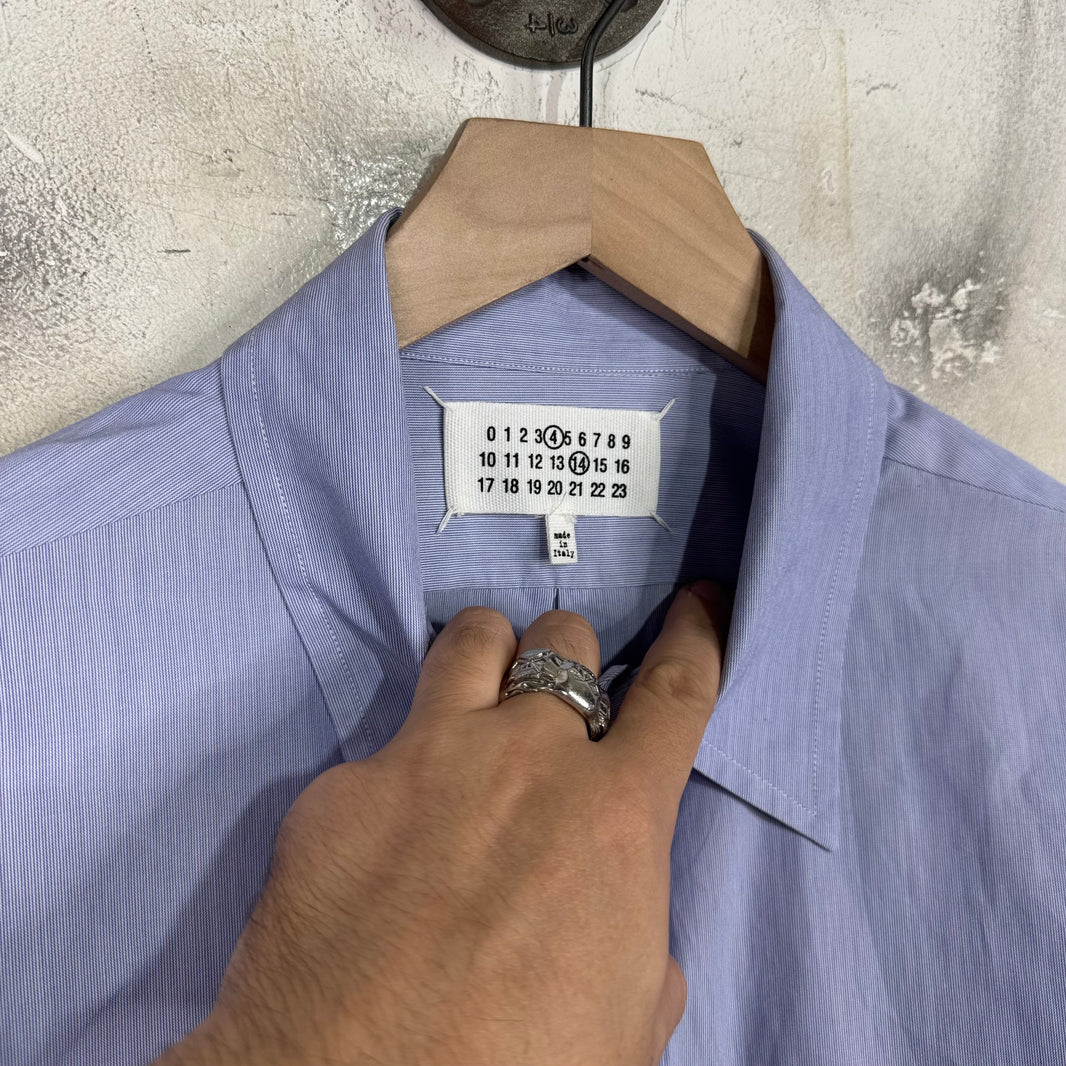 Margiela Light Blue Frayed Buttoned Shirt