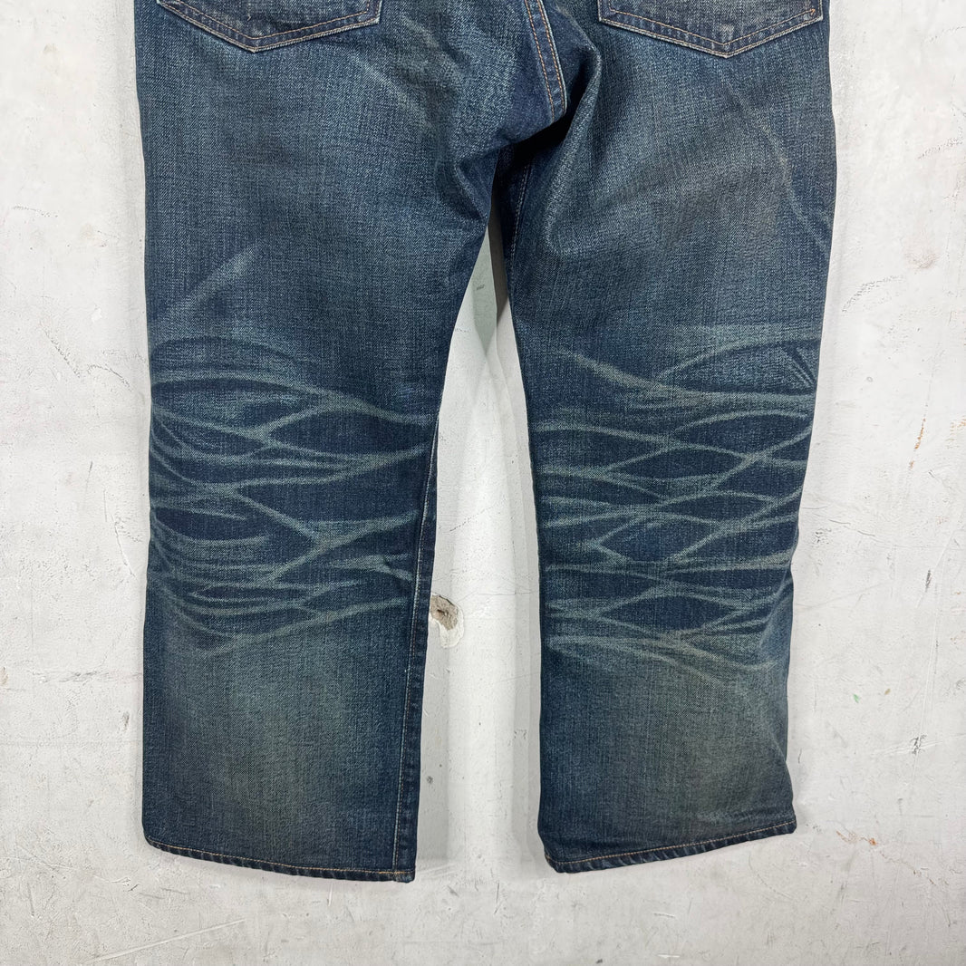 RRL Looser Fit Medium Wash Jeans