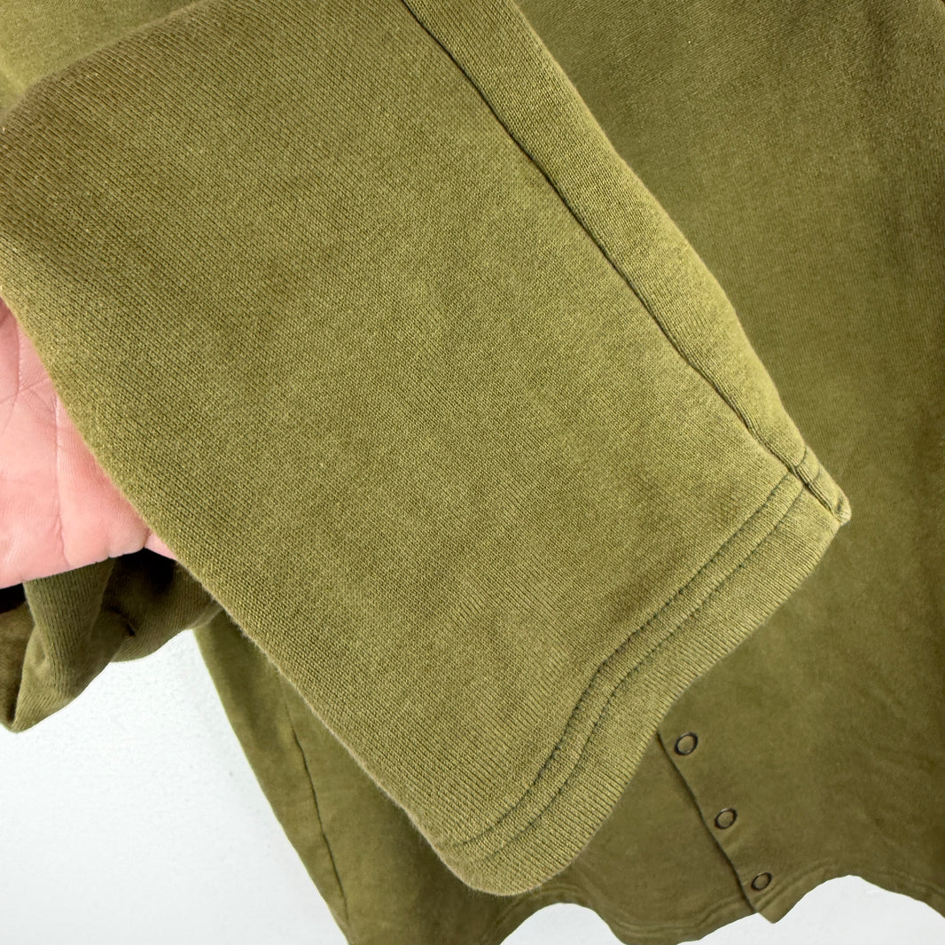 Number Nine Hybrid Knit Detail Snap Button Sweater