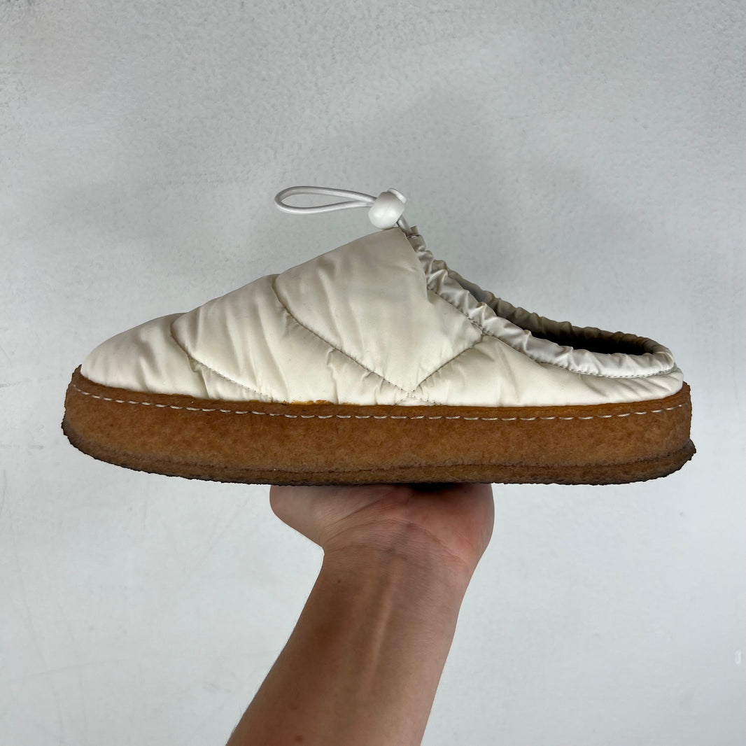Margiela White Puffer Crepe Slip On Mules