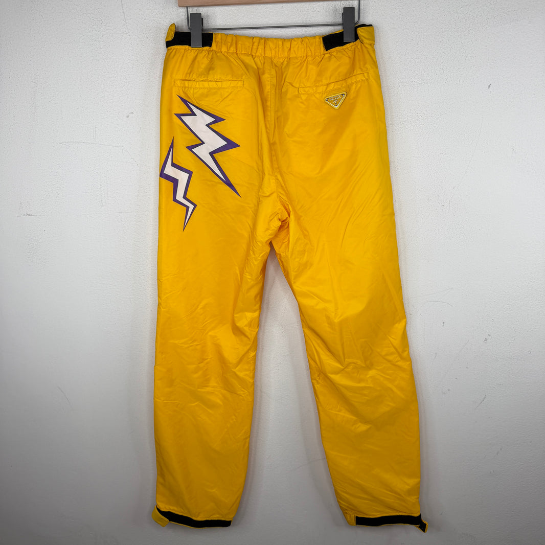 Prada Yellow Lightning Bolt Ski Pants