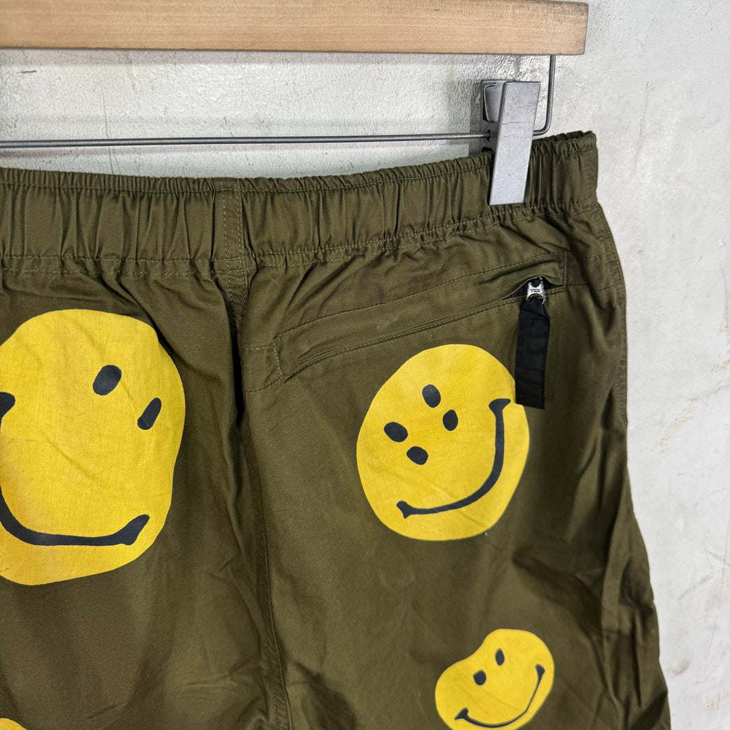 Kapital Olive Smiley Belted Shorts