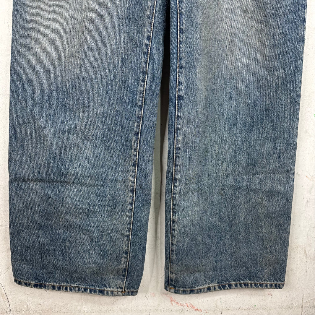 Loewe Dirty Wash High Rise Flared Jeans