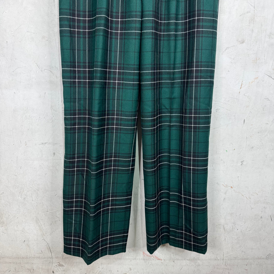 JW Anderson Green Plaid Trousers
