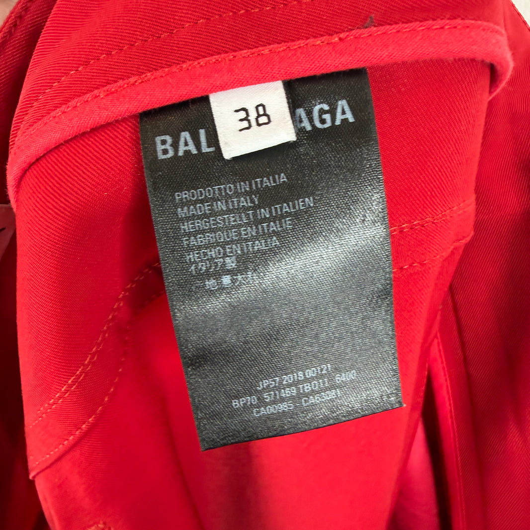 Balenciaga Red 5 Pocket Pants