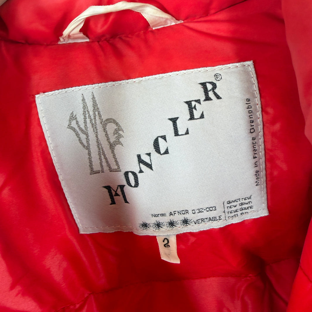 Moncler Red Convertible Puffer Jacket