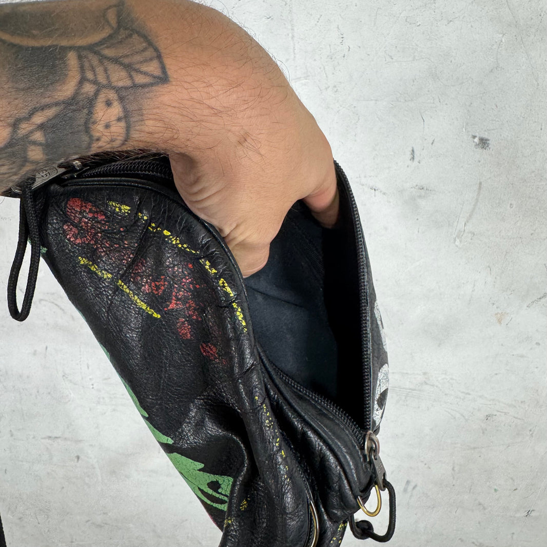 Balenciaga Smoked Leather Grafitti Waist Bag