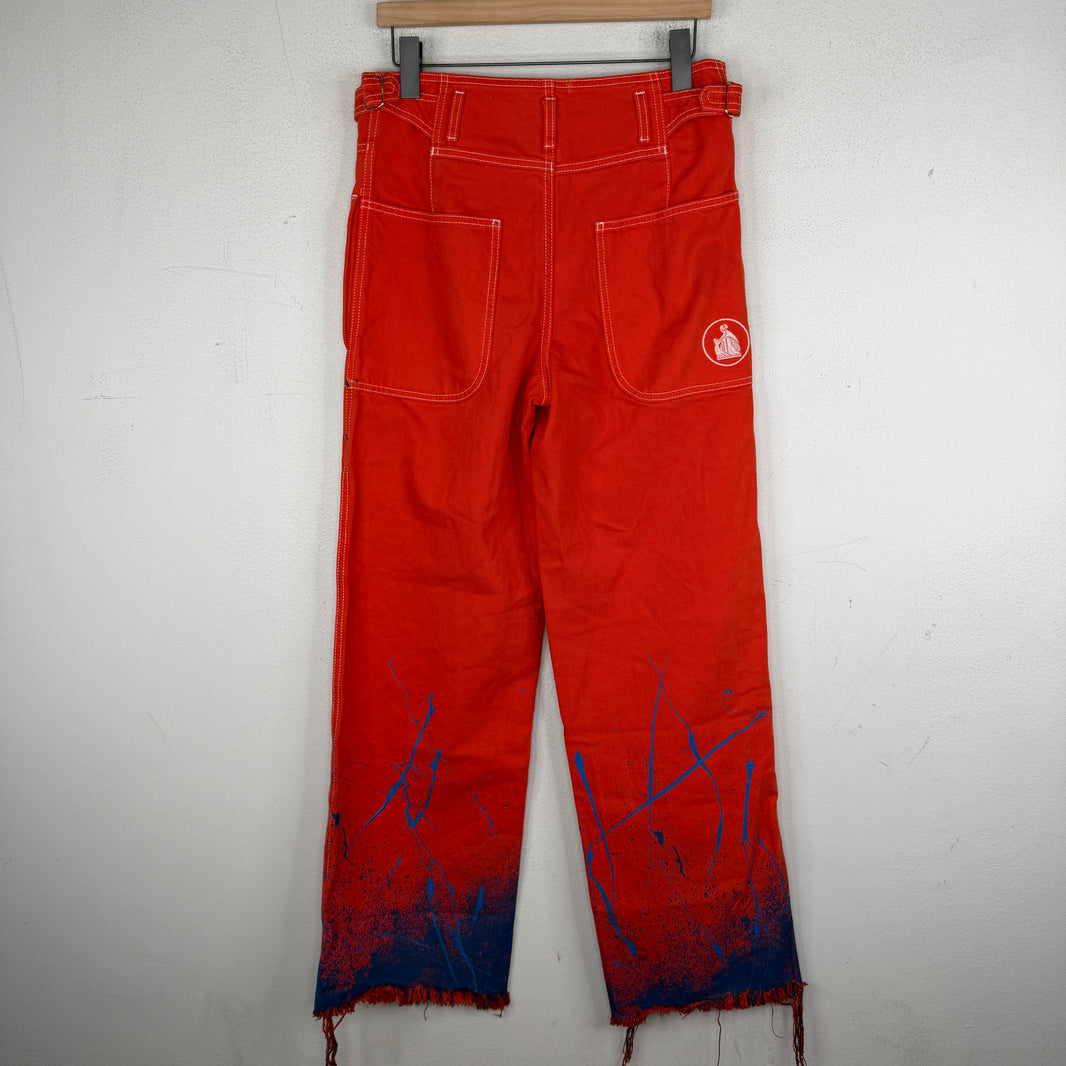 Gallery Dept Lanvin Orange Paint Splatter Jeans