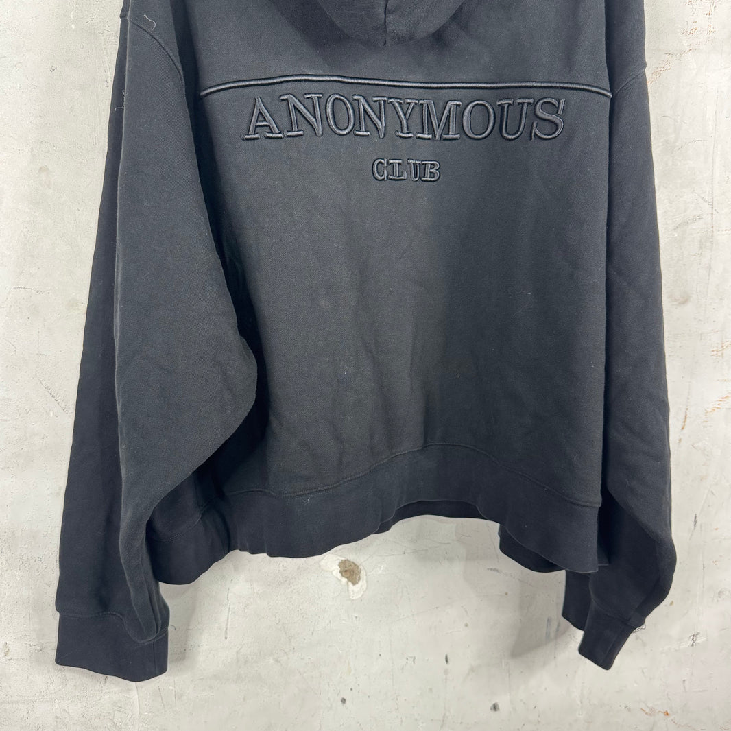 Anonymous Club Tonal Black Logo Hoodie