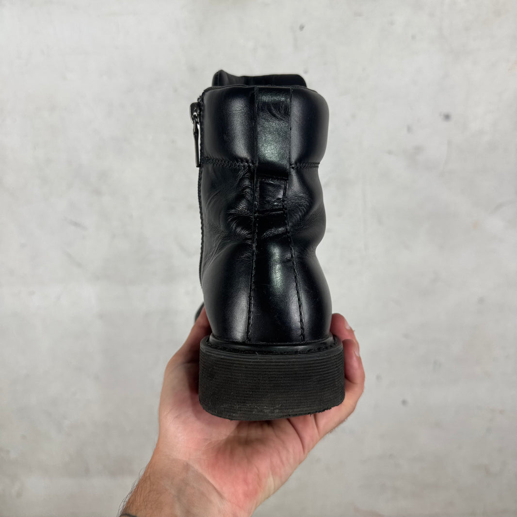 Prada Black Lace Up Boots