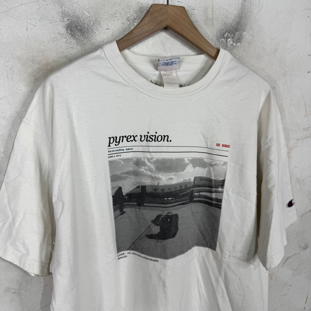 Pyrex x Denim Tears White Newspaper T-Shirt