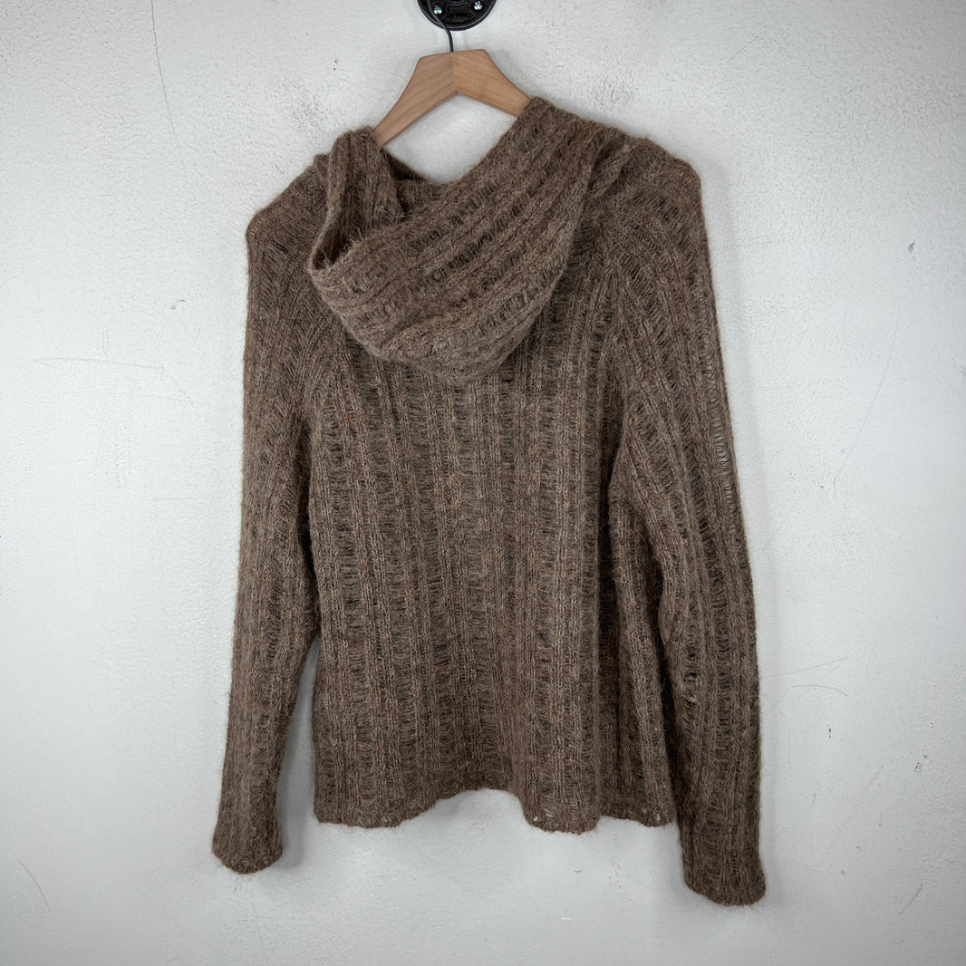 424 Beige Knit Hoodie