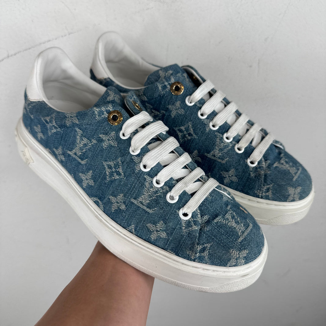Louis Vuitton Blue Denim Monogram Sneakers