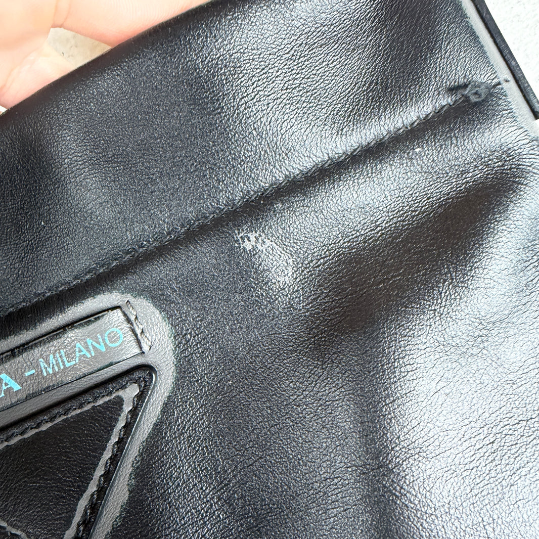 Prada Painted Leather Side Bag