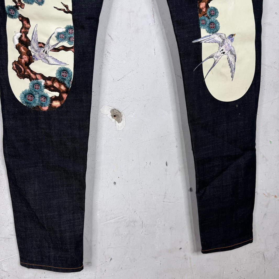 Evisu Bird Embroidered Jeans