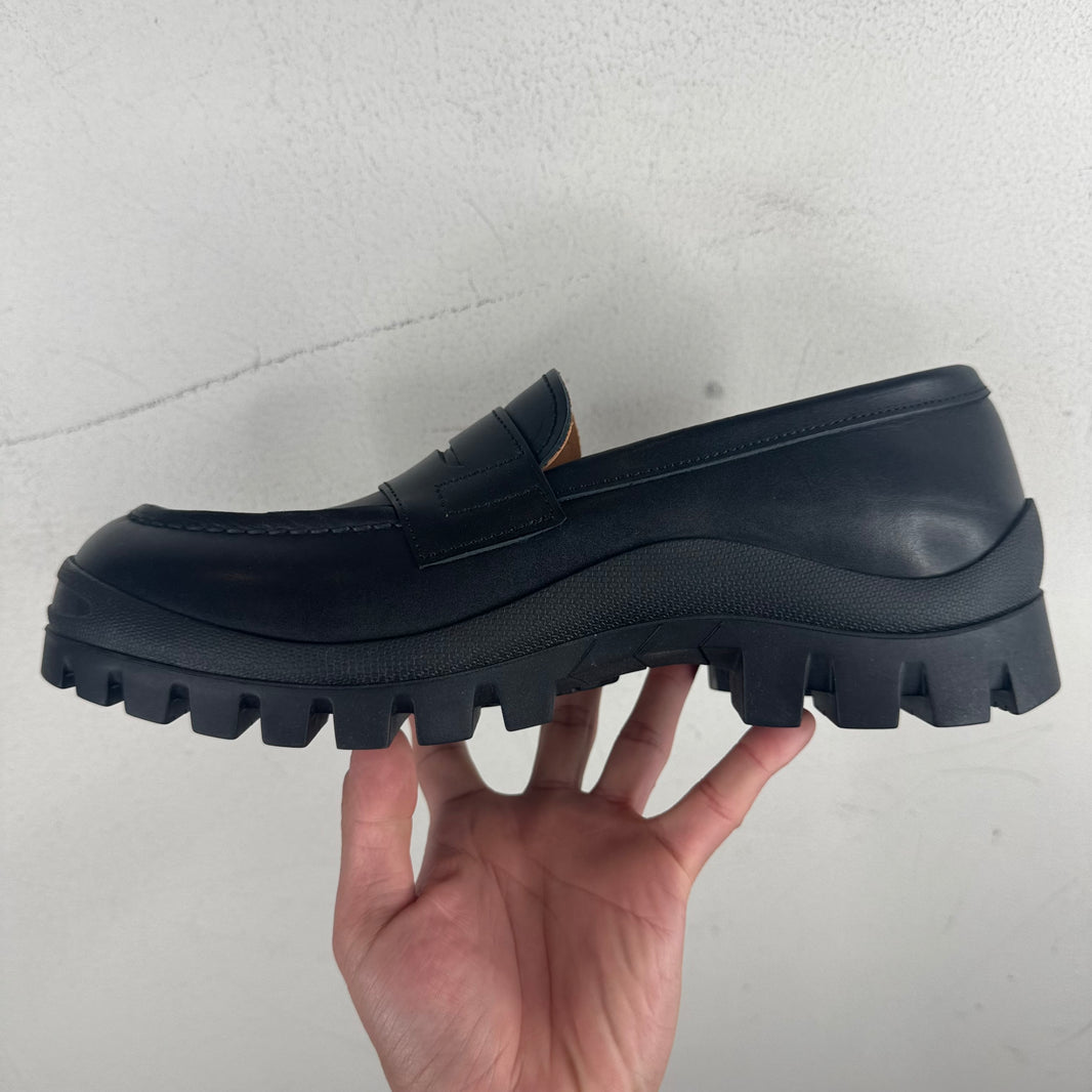 Hender Scheme Black Lug Penny Loafers