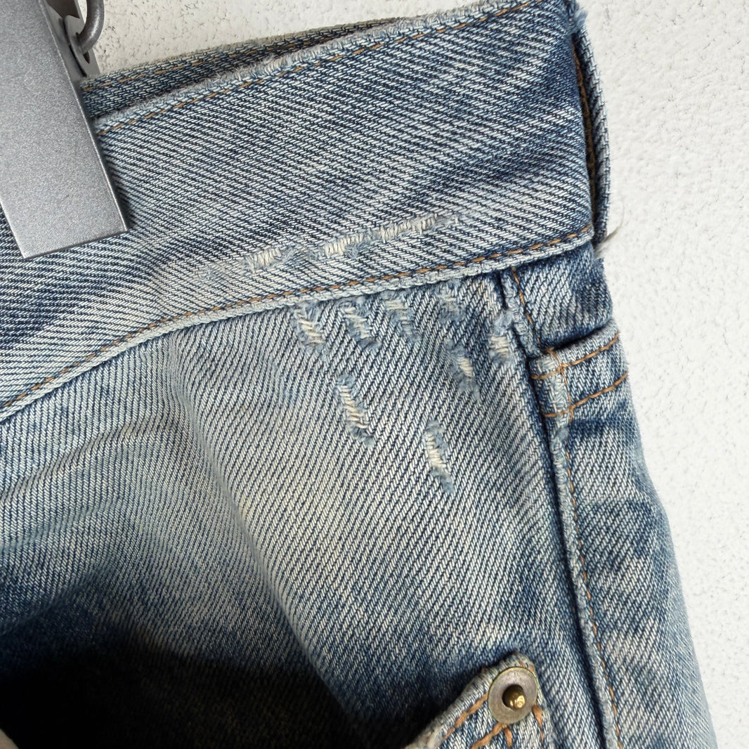 Saint Laurent Light Wash Repaired D18
