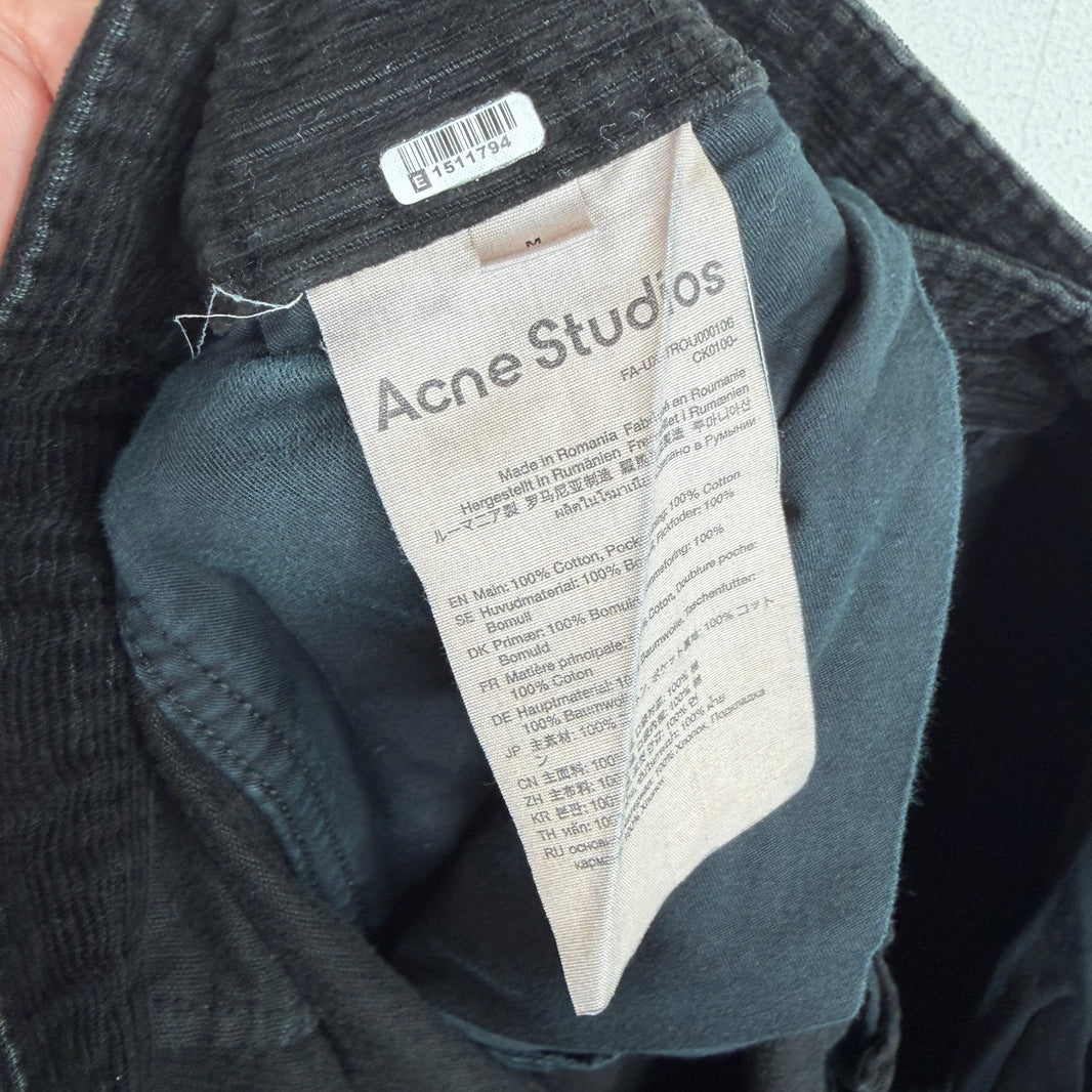 Acne Studios Black Corduroy Cargo Pants