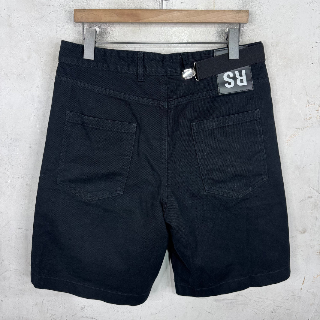Raf Simons Elastic Buckle Black Jorts