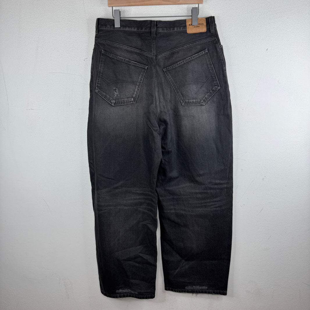 Balenciaga Black Waxed Jeans