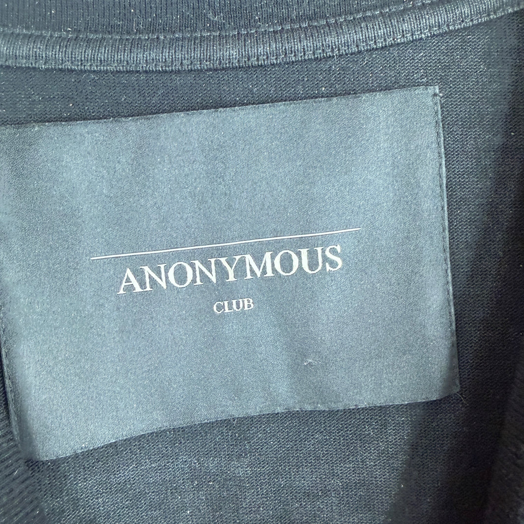 Anonymous Club Black Embroidered Logo Tee